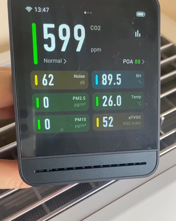 hiệu quả cấp khí tươi của máy lọc+cấp khí tươi AC-160