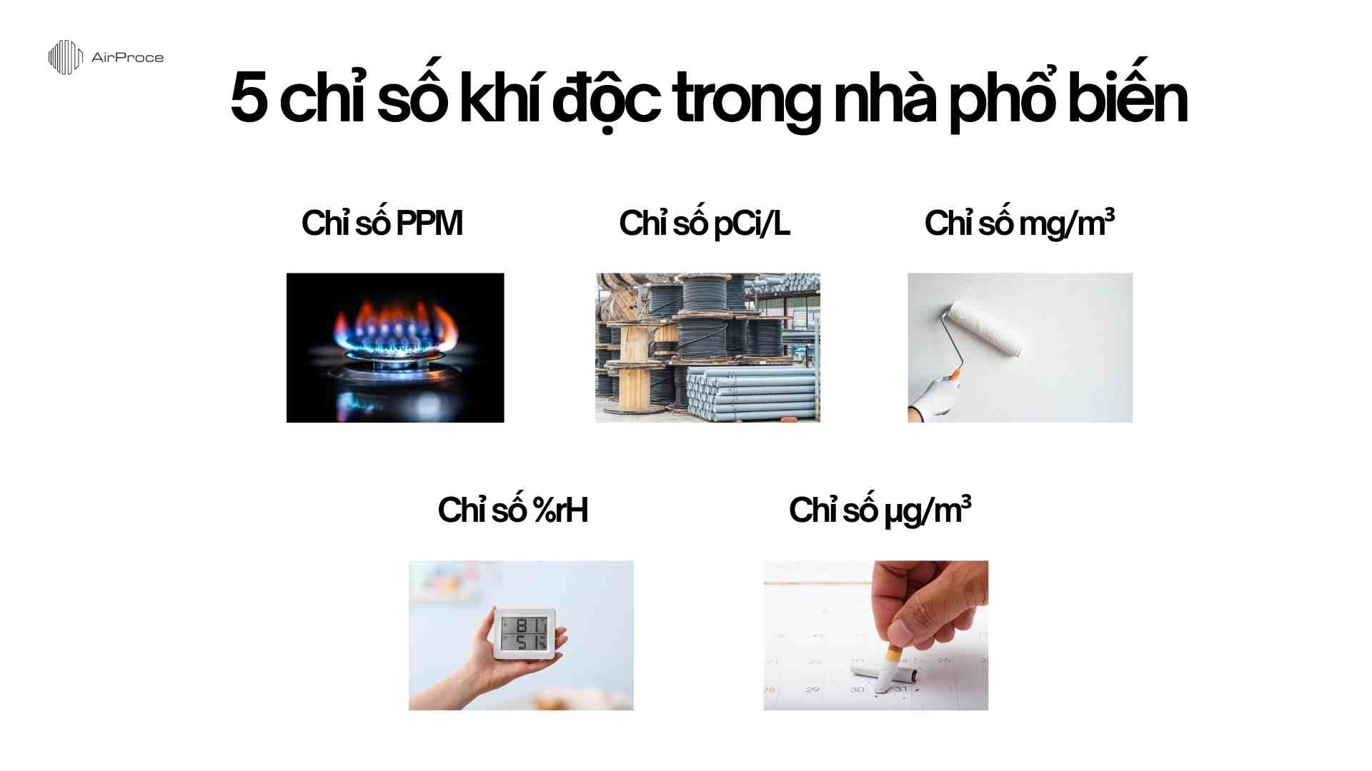 5 chỉ số khí độc trong nhà phổ biến