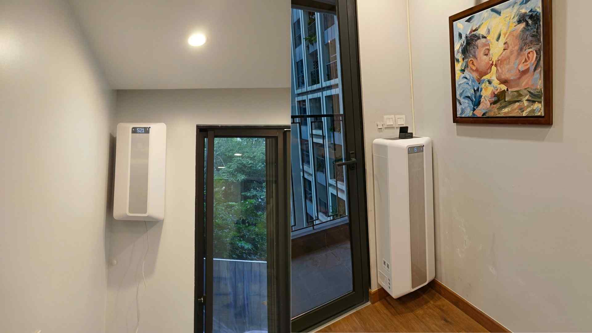 Hình ảnh máy lọc khí Airproce AC 160 được lắp đặt trong nhà - Thông gió phòng máy lạnh