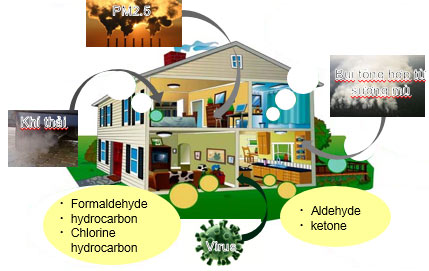 Top 5 Giải pháp ô nhiễm không khí trong môi trường nhà ở 2 Các nguyên nhân chính gây ô nhiễm không khí trong nhà - Giải pháp ô nhiễm không khí hiệu quả