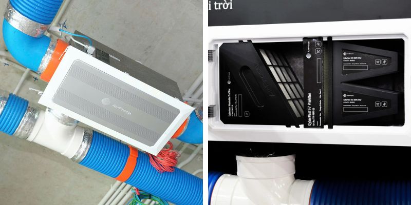 Máy lọc khí biệt thự cao cấp CyberVent cho không gian sống chuẩn sang 4 bộ lọc khí hỗn hợp hệ thống cybervent