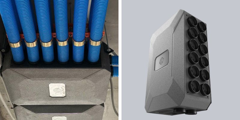 Máy lọc khí biệt thự cao cấp CyberVent cho không gian sống chuẩn sang 6 bộ phân phối khí điện tử hệ thống cấp khí tươi cho biệt thự