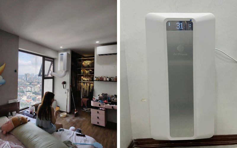 Cho AirProce AC-160 vận hành liên tục để kiểm soát độ ẩm ổn định