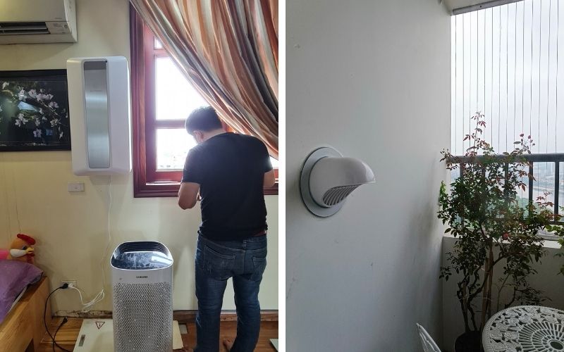 Sử dụng hệ thống cấp khí tươi lọc không khí