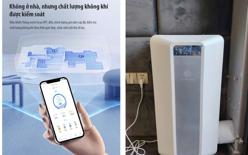 Điều khiển thông minh qua app My AirProce