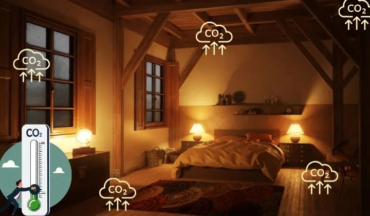 Khí CO2 trong phòng ngủ dễ tăng cao vào ban đêm