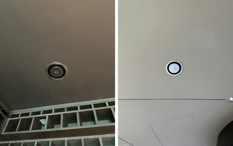 Hệ thống lọc không khí phòng ngủ master phù hợp nhà phố và chung cư 5 Cửa gió tích hợp khay hương thơm