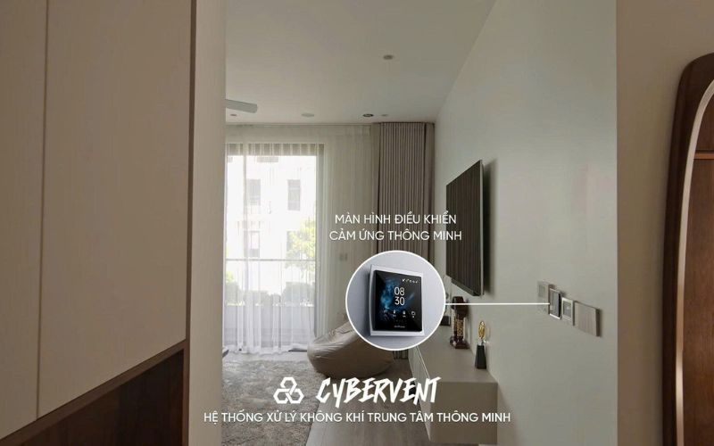 Hệ thống lọc không khí phòng ngủ master phù hợp nhà phố và chung cư 6 Màn hình điều khiển cảm ứng thông minh