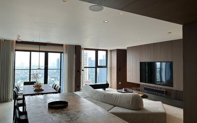 Thiết kế âm trần đồng bộ, đảm bảo thẩm mỹ không gian