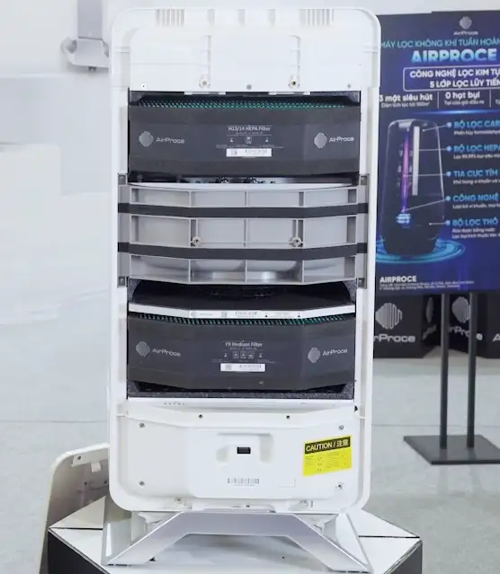 Hệ thống lọc không khí 4 lớp của máy AC-160