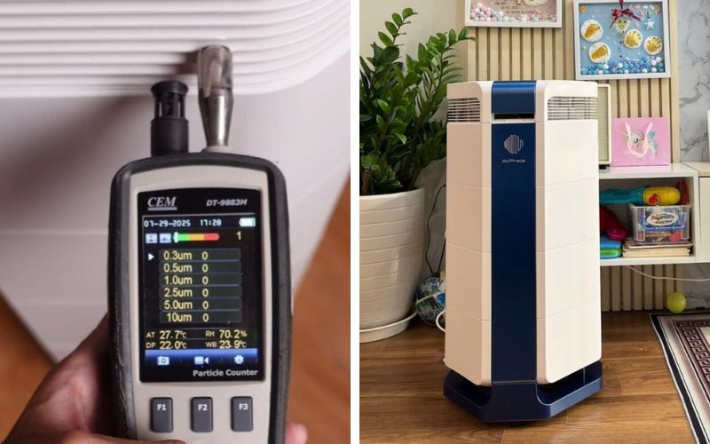 Sử dụng máy lọc không khí tích hợp tạo ẩm