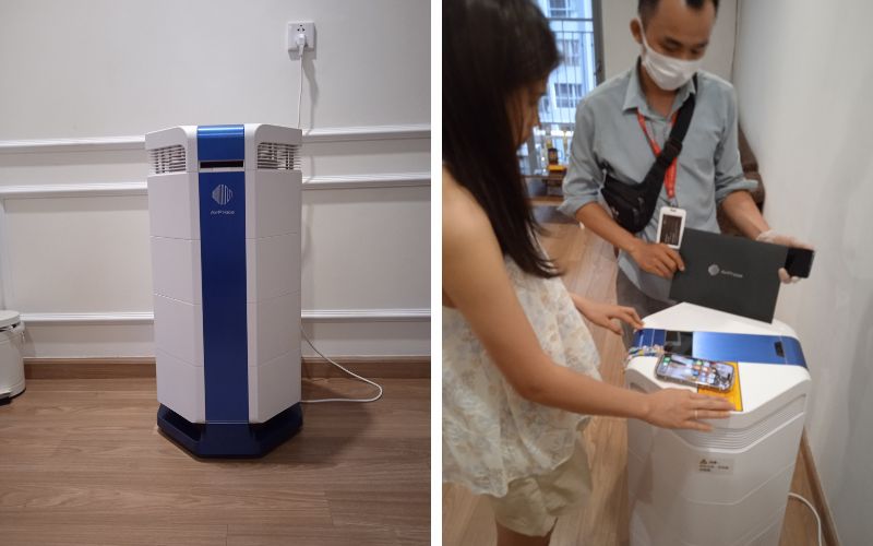 Sử dụng máy lọc không khí có tạo ẩm (2 trong 1)