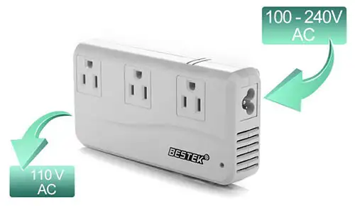 Sử dụng ổ cắm có tích hợp chuyển đổi điện áp