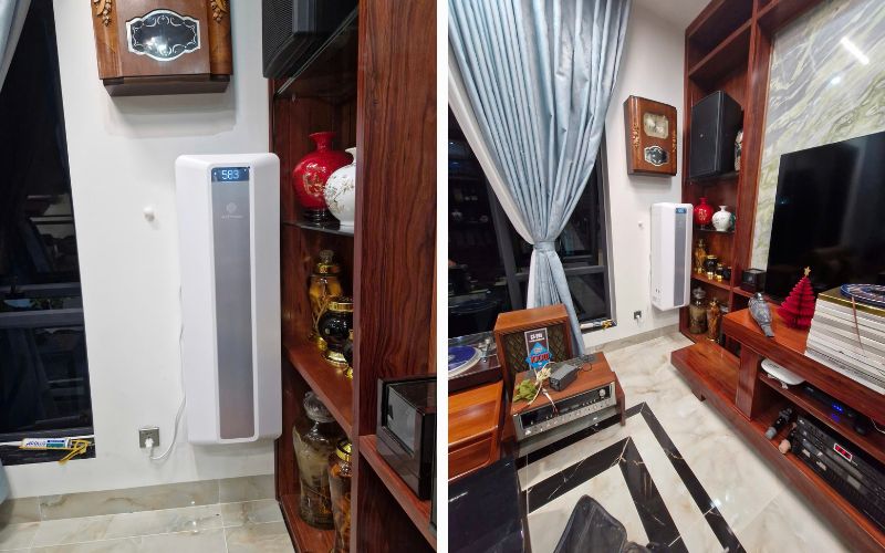 cấp khí tươi liên tục và hệ thống lọc hiệu suất cao