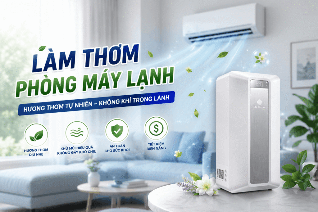 làm thơm phòng máy lạnh
