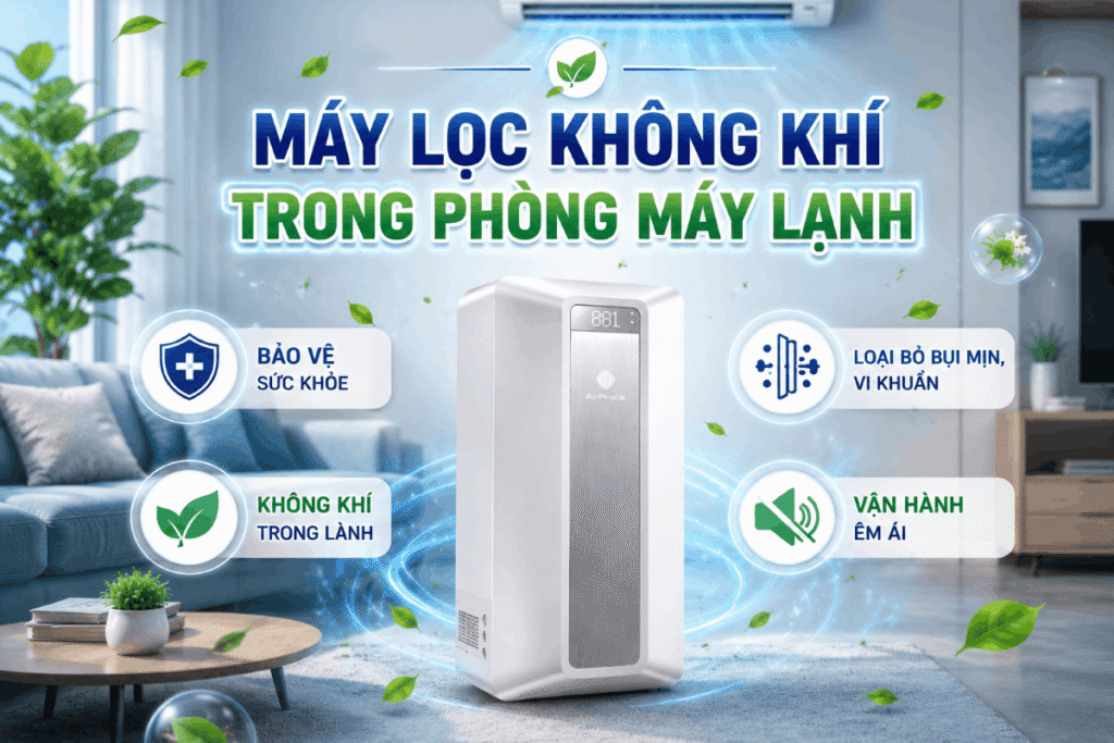máy lọc không khí trong phòng máy lạnh