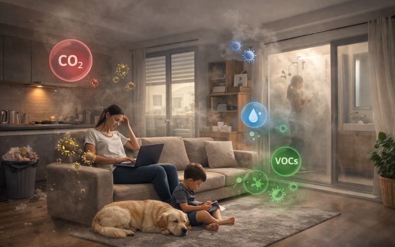 Không có sự trao đổi không khí với bên ngoài