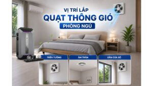 vị trí lắp quạt thông gió phòng ngủ