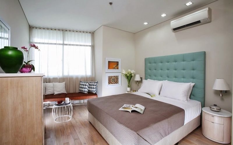 Phòng ngủ đã được trang bị hệ thống cấp khí tươi